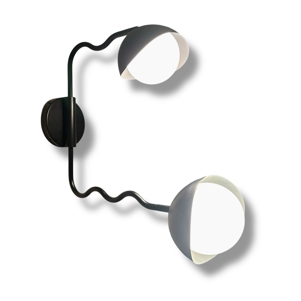 Sarah Sherman Samuel‎ Kukka Adjustable Sconce In Black by Lulu and Georgia